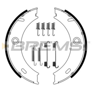 GF0307-1.JPG Kit Ganasce Freno Stazionamento Posteriore Mercedes-benz Sprinter 3-t Pianale Piatto/telaio (b903) Gf0307-1 S.f. At