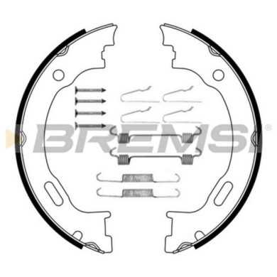 GF0310-1.JPG Kit Ganasce Freno Stazionamento Posteriore Mercedes-benz Classe M (w163) Gf0310-1 S.f. Ate Teves Bremsi