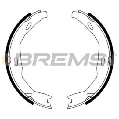 GF0317.JPG Kit Ganasce Freno Stazionamento Posteriore Mercedes-benz Classe C (w204) Gf0317 44208620 S.f. Ate Teves Bremsi