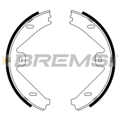 GF0319.JPG Kit Ganasce Freno Stazionamento Posteriore Mercedes-benz Cls (c218) Gf0319 54203620 S.f. Ate Teves Bremsi