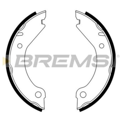 GF0603.JPG Kit Ganasce Freno Stazionamento Posteriore Volvo 240 (p242 P244) Gf0603 12124286 S.f. Ate Teves Bremsi