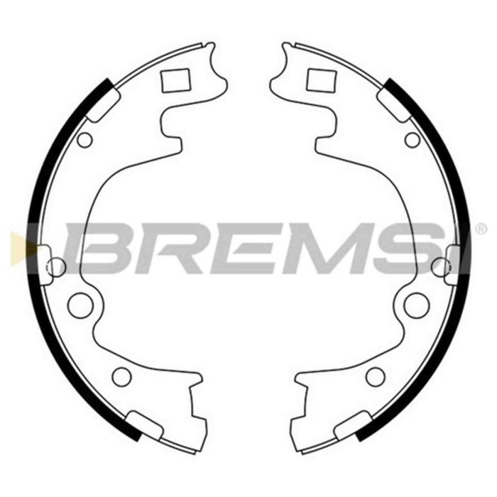 GF0728.JPG Kit Ganasce Freno Stazionamento Posteriore Hyundai H100 Autobus H100 Furgonato H100 Pianale Piatto/telaio Gf0728 S.f.