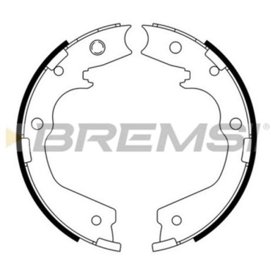 GF0757.JPG Kit Ganasce Freno Stazionamento Posteriore Isuzu Trooper Iii Gf0757 8-97034739-1 S.f. Sumitomo Bremsi