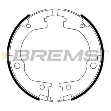 GF0803.JPG Kit Ganasce Freno Stazionamento Posteriore Kia Sorento I (jc) Gf0803 583052ba00 S.f. Akebono Bremsi