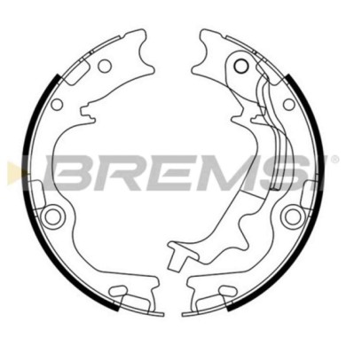 GF0807.JPG Kit Ganasce Freno Stazionamento Posteriore Kia Sportage Hyundai Tucson Ix35 Gf0807 S.f. Mando Bremsi