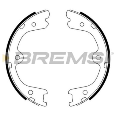 GF0873.JPG Kit Ganasce Freno Stazionamento Posteriore Nissan Np300 Navara (d40) Gf0873 44000-eb30b S.f. Akebono Bremsi