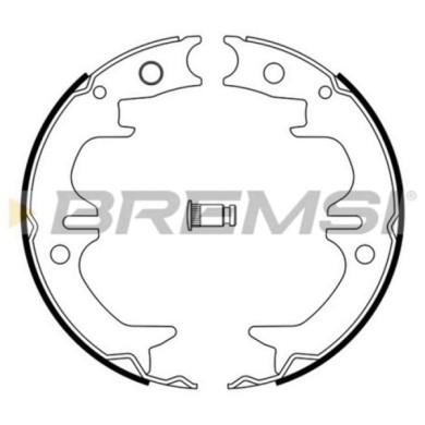 GF0962.JPG Kit Ganasce Freno Stazionamento Posteriore Toyota Camry Liftback (v1) Gf0962 46540-07010 S.f. Akebono Bremsi