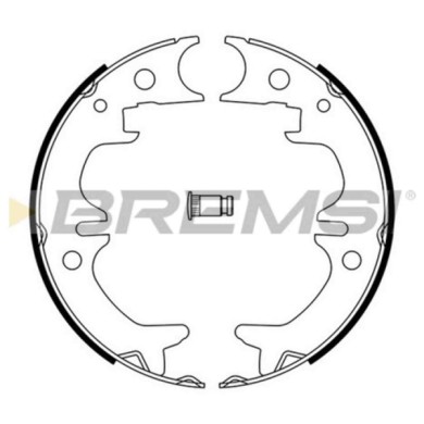 GF0968.JPG Kit Ganasce Freno Stazionamento Posteriore Toyota Celica Coupú (t20) Gf0968 4654020030 S.f. Akebono Bremsi