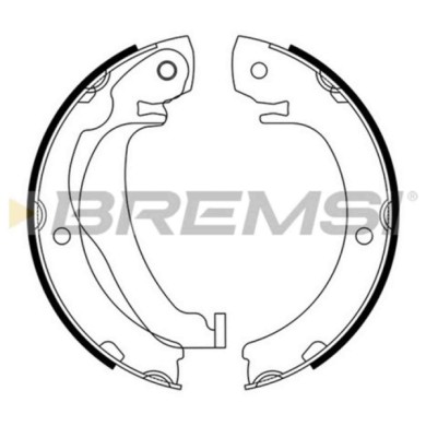 GF0977.JPG Kit Ganasce Freno Stazionamento Posteriore Toyota Corolla Verso Verso Gf0977 044950f010 S.f. Bosch Bremsi