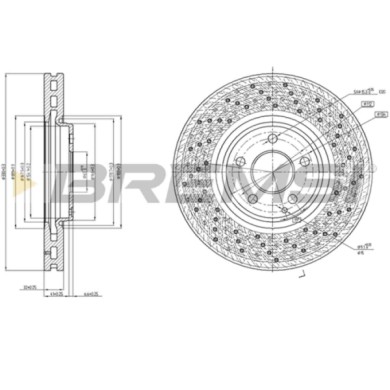 CD7981VRD.jpg Disco Freno Anteriore Destro 92124105 Mercedes-benz Classe E Classe E T-model Classe S Ventilato