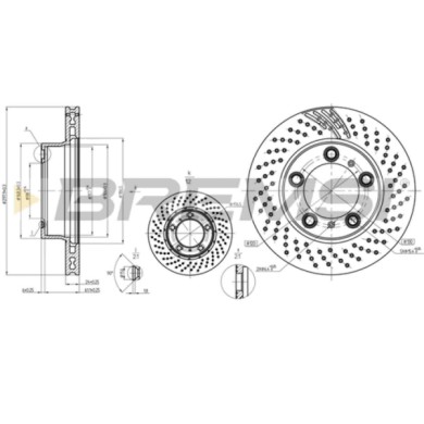DISCO_FRENO.jpg Disco Freno Anteriore Destro 92165105 Porsche Boxster Cayman Ventilato
