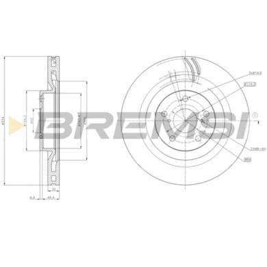 DISCO_FRENO.jpg Disco Freno Anteriore Sinistro Lexus Gs Ventilato