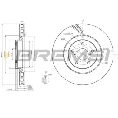 DISCO_FRENO.jpg Disco Freno Anteriore Sinistro 92298503 Lexus Gs Rc Ventilato