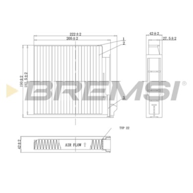 FC0093A.JPG Filtro Aria Abitacolo Dacia Logan Mcv (ks) Fc0093a 27 27 728 35r Bremsi