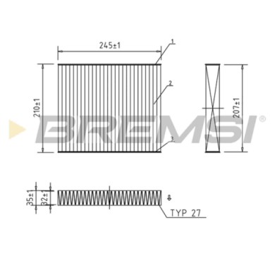 FC0094A.JPG Filtro Aria Abitacolo Ford Mondeo Iv Turnier (ba7) Fc0094a 1253 220 Con Effetto Antibatterico Bremsi