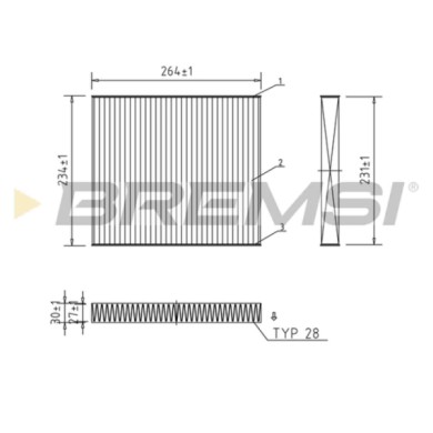 FC0107C.JPG Filtro Aria Abitacolo Opel Zafira A Mpv / Space Wagon (t98) Fc0107c 1718042 Filtro Al Carbone Attivo Bremsi