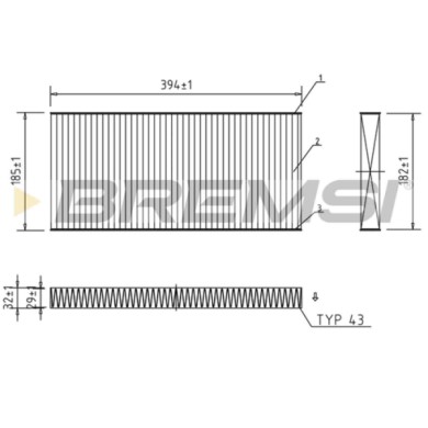 FC0164A.JPG Filtro Aria Abitacolo Mercedes-benz Classe A Classe B Fc0164a 1698300218 Con Effetto Antibatterico Bremsi