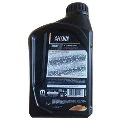 SELENIA-K-2.jpg Olio Motore Selenia K 5w-40 Multiair Sintetico Acea C3 Euro 5. Quantita 4 Litri