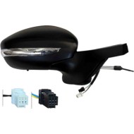 Retrovisore A Cavi Nero Freccia Retr Sensore Temperatura Specchio Convesso Cromato 2+2 Pin Destro Citroen C3 Dal 2018