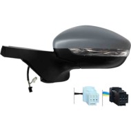 Retrovisore Elettrico Con Primer Ripiegabile 6+2 Pin Sinistro Citroen C3 Dal 2016 Al 2018