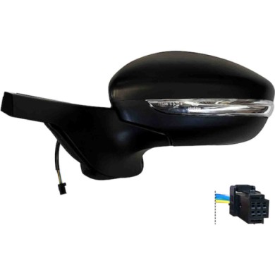 GUIDA_ALLA_SCELTA.JPG Retrovisore Elettrico Nero Freccia Retr Specchio Convesso Cromato Termico 6 Pin Sinistro Citroen C3 Dal 20