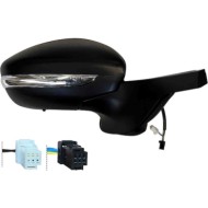 Retrovisore Elettrico Nero Freccia Retr Sensore Temperatura Specchio Convesso Cromato Termico 6+2 Pin Destro Citroen C3 Dal 2018