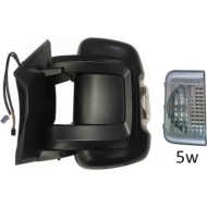 Retrovisore Elettrico Nero Sensore Temperatura 7 Pin Sinistro Citroen Jumper Dal 2006 Al 2014