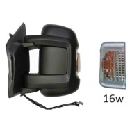 Retrovisore Elettrico Nero Sensore Temperatura 12 Pin Sinistro Citroen Jumper Dal 2006 Al 2014