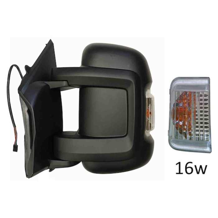 GUIDA_ALLA_SCELTA.JPG Retrovisore Elettrico Nero Freccia Retrovisore Ambrata Specchio Convesso Cromato Termico 16w Sinistro Citr