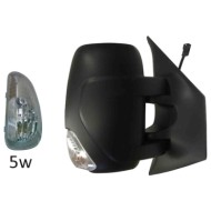 Retrovisore Manuale Nero Freccia Retrovisore Bianca Specchio Convesso Cromato (doppio Vetro) 5w Destro Nissan Nv400 Dal 2011