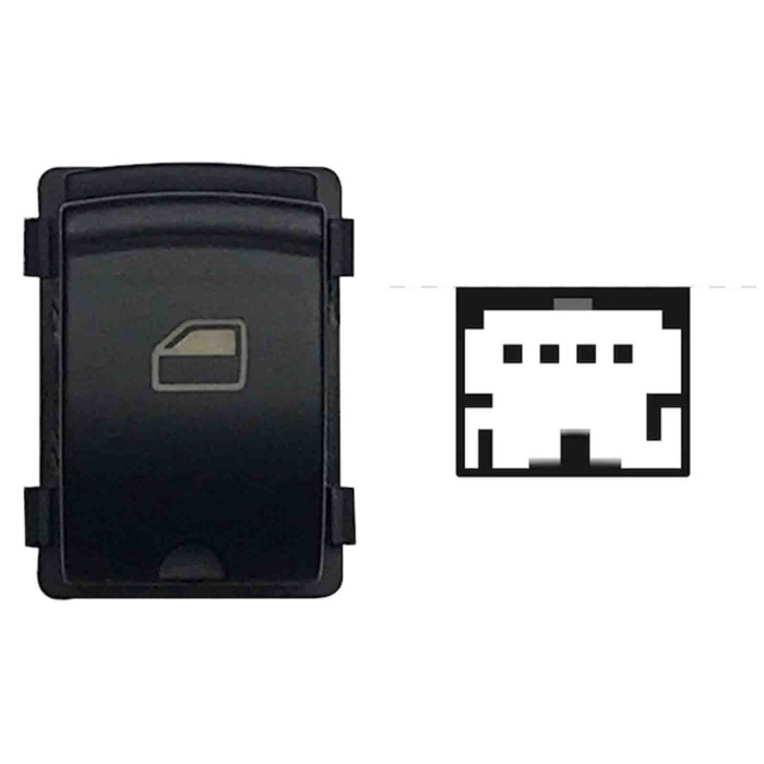 SAD100.JPG Interruttore Alzacristalli Porta Anteriore Dx Porta Posteriore Sx dx Colore Nero/bianco 4 Pin Audi A3 Sportback 05/20