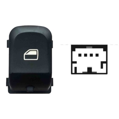 SAD101.JPG Interruttore Alzacristalli Porta Anteriore Dx Porta Posteriore Sx dx Colore Nero/bianco 4 Pin Audi A4 Dal 10/2007 Al 
