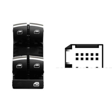 SAD103.JPG Blocco Comandi Alzacristalli Porta Anteriore Sx Audi A3 Sportback Dal 06/2011 Al 07/2013
