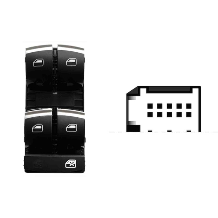 SAD103.JPG Blocco Comandi Alzacristalli Porta Anteriore Sx Audi A3 Sportback Dal 06/2011 Al 07/2013