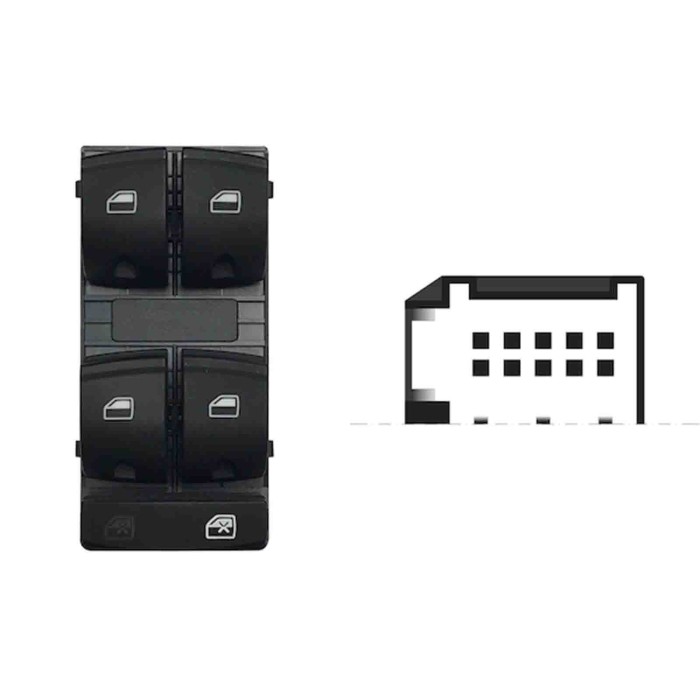 SAD106.JPG Blocco Comandi Alzacristalli Porta Anteriore Sx Audi A3 Sportback Dal 05/2003 Al 05/2011