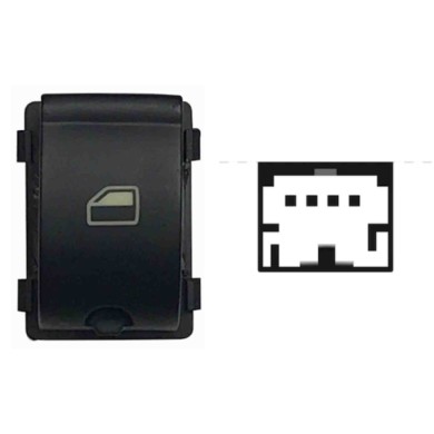 SAD108.JPG Interruttore Alzacristalli Porta Anteriore Dx Porta Posteriore Sx dx Colore Nero/bianco 4 Pin Audi A4 Dal 11/2004 Al 