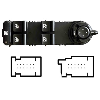 SAR102.JPG Blocco Comandi Alzacristalli Porta Anteriore Sx Alfa Romeo Giulietta Dal 04/2010 Al 12/2021