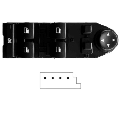 SBM103.JPG Blocco Comandi Alzacristalli Porta Anteriore Sx Bmw X3 Dal 09/2003 Al 10/2010