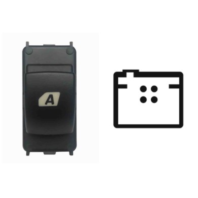 SCT106.JPG Interruttore Alzacristalli Porta Anteriore Sx dx Alzacristalli Comfort Opr 12165 - 4 Pin Citroen Berlingo Dal 04/2008