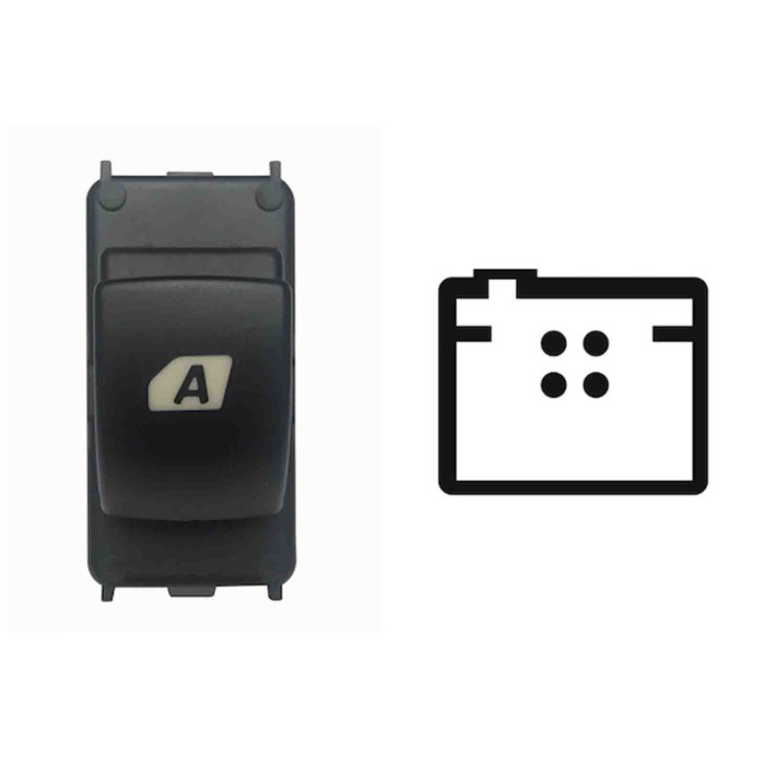 SCT106.JPG Interruttore Alzacristalli Porta Anteriore Sx dx Alzacristalli Comfort Opr 12165 - 4 Pin Citroen Berlingo Dal 04/2008