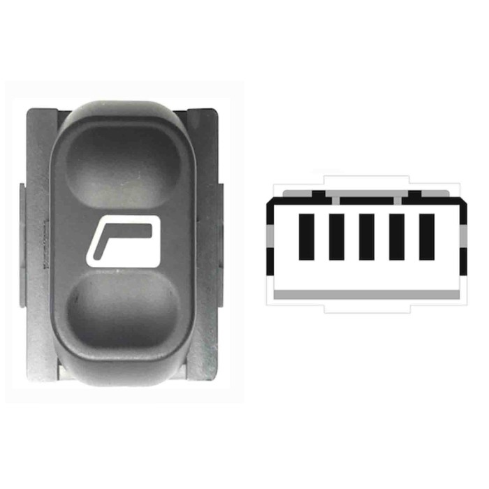 SCT108.JPG Interruttore Alzacristalli Porta Anteriore Sx dx 5 Pin Citroen Berlingo Dal 12/2002 Al 03/2008