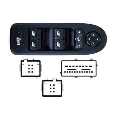 SCT110.JPG Pulsantiera Alzacristalli Porta Anteriore Sx Citroen C5 Dal 02/2008 Al 06/2018