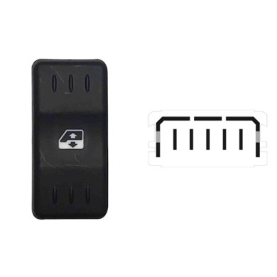 SDL101.JPG Interruttore Alzacristalli Porta Anteriore Sx 5 Pin Dacia Logan I Dal 11/2005 Al 10/2008