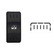 Interruttore Alzacristalli Porta Anteriore Sx 5 Pin Dacia Logan I Dal 11/2005 Al 10/2008