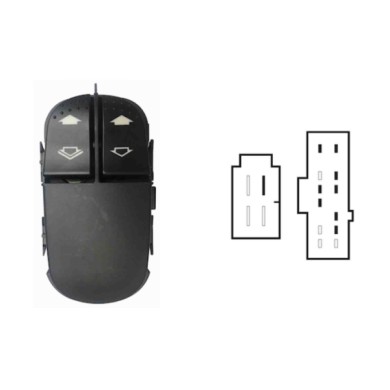 SFD101.JPG Blocco Comandi Alzacristalli Porta Anteriore Sx Ford Focus Dal 10/1998 Al 08/2001