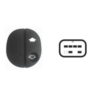 Interruttore Alzacristalli Porta Anteriore Dx (senza Logo Alzacristalli) 6 Pin Ford Fiesta Dal 01/1994 Al 10/2005