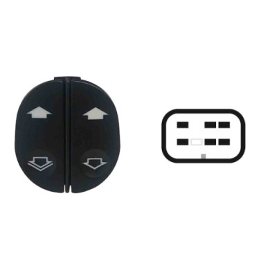 SFD106.JPG Blocco Comandi Alzacristalli Porta Anteriore Sx Ford Fiesta Dal 11/2005 Al 08/2008