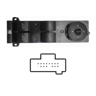 SFD107.JPG Blocco Comandi Alzacristalli Porta Anteriore Sx Ford Focus Dal 11/2004 Al 01/2008