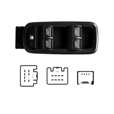 SFD118.JPG Blocco Comandi Alzacristalli Porta Anteriore Sx Ford Fiesta Dal 09/2008 Al 10/2012