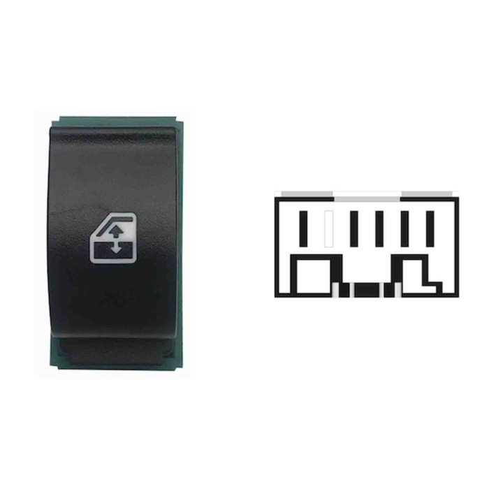 SFT101.JPG Interruttore Alzacristalli Anteriore Sx Porta Anteriore Sx 5 Pin Fiat Doblo' Dal 06/2006 Al 10/2009